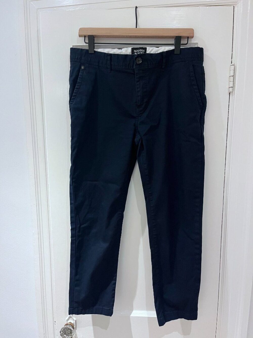Scotch & Soda Mott Navy Stretch Chino Pants Mens 31 x 30